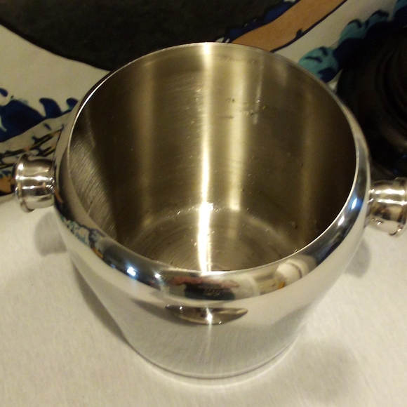 Vintage MCM stainless steel single service ice bucket - Picture 4 of 8